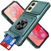 CoverTrend for Motorola Moto G Stylus 5G 2024 Wallet Case with Credit Card Holder, Rotated Ring Kickstand Heavy Duty Rugged Military Grade Shockproof Protective Cover for Moto G Stylus 5G 2024, Green